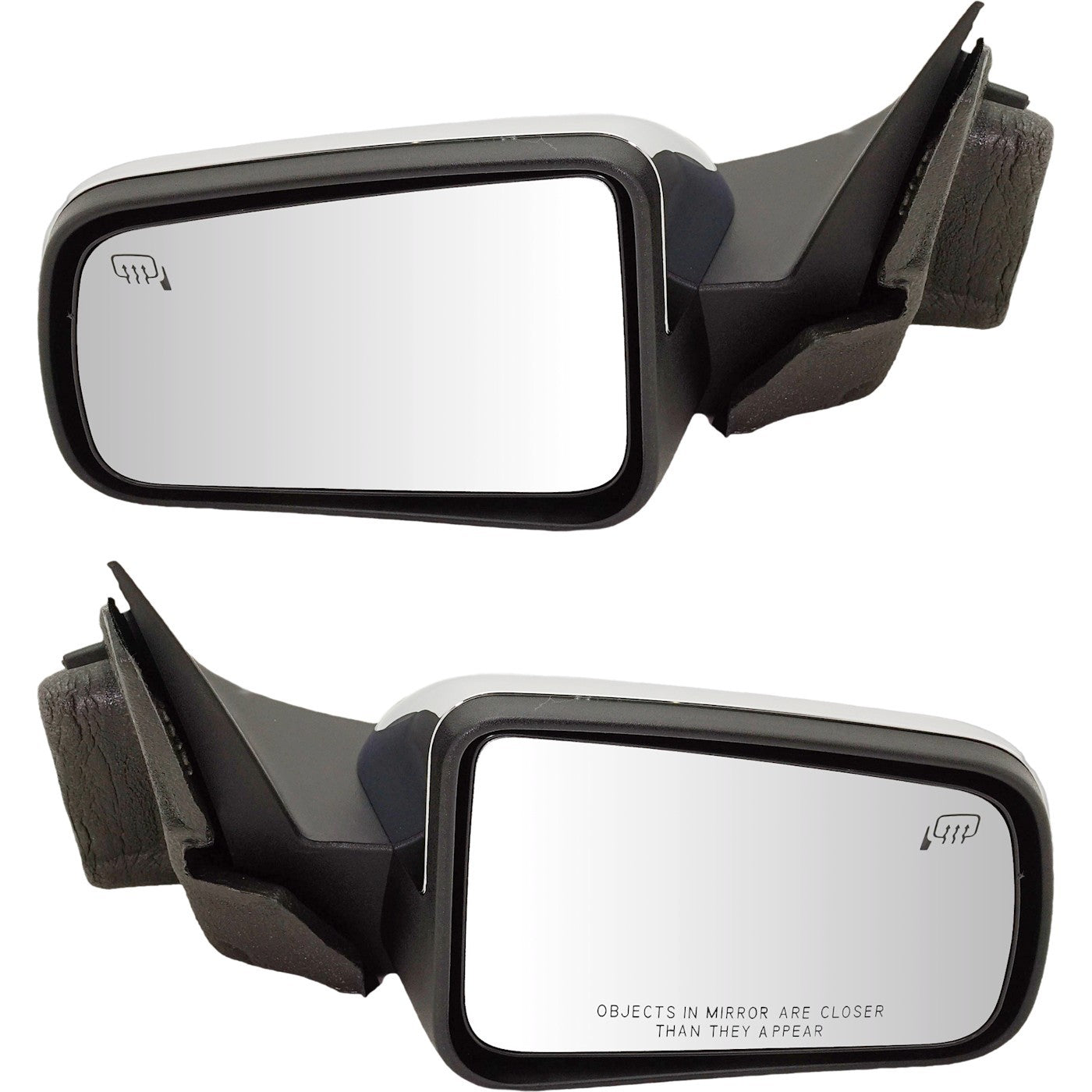 Set of 2 Heated Chrome Power Mirrors for Ford Focus (2008–2011)