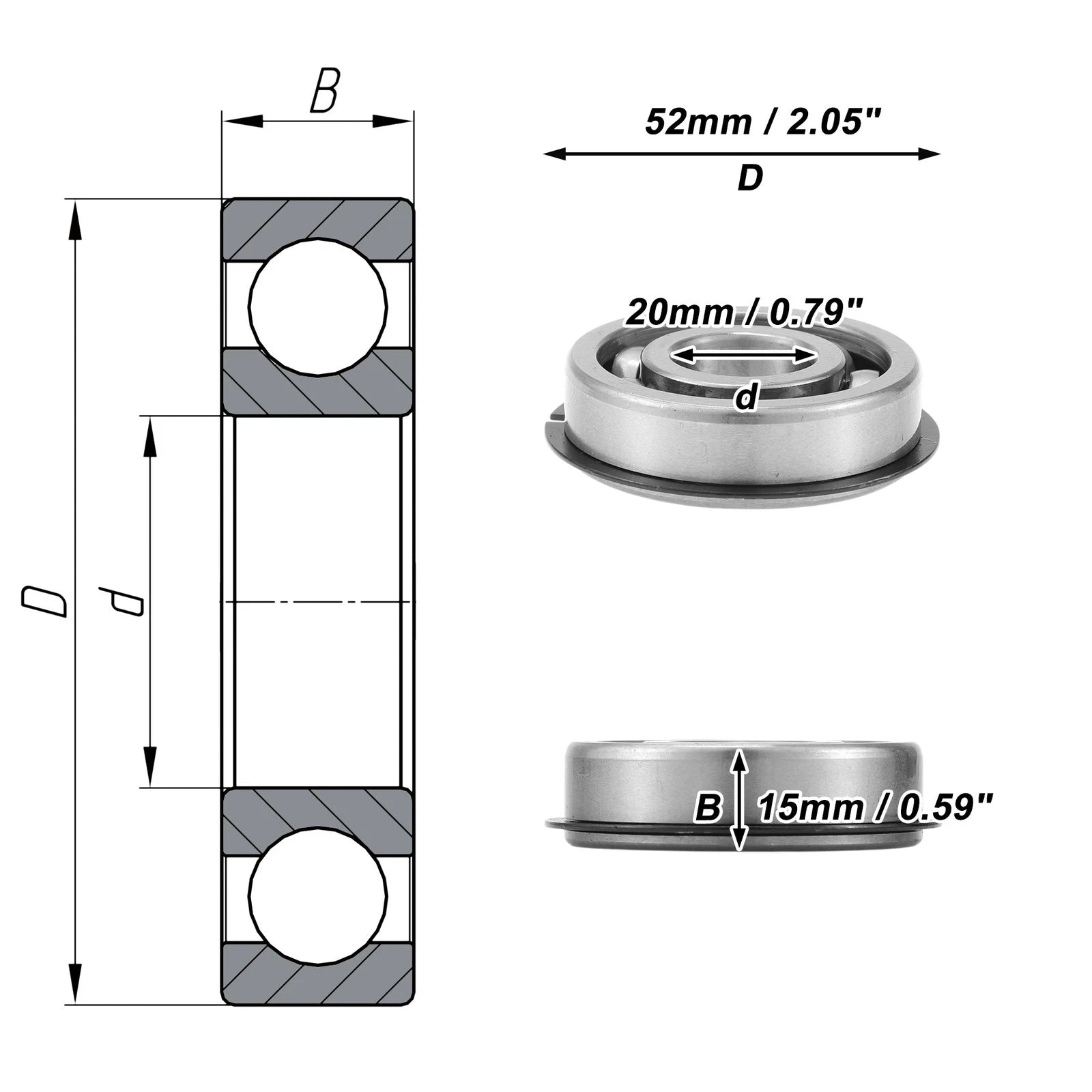 6304NR Deep Groove Ball Bearing for Scooter Skateboard Wheel (P0)