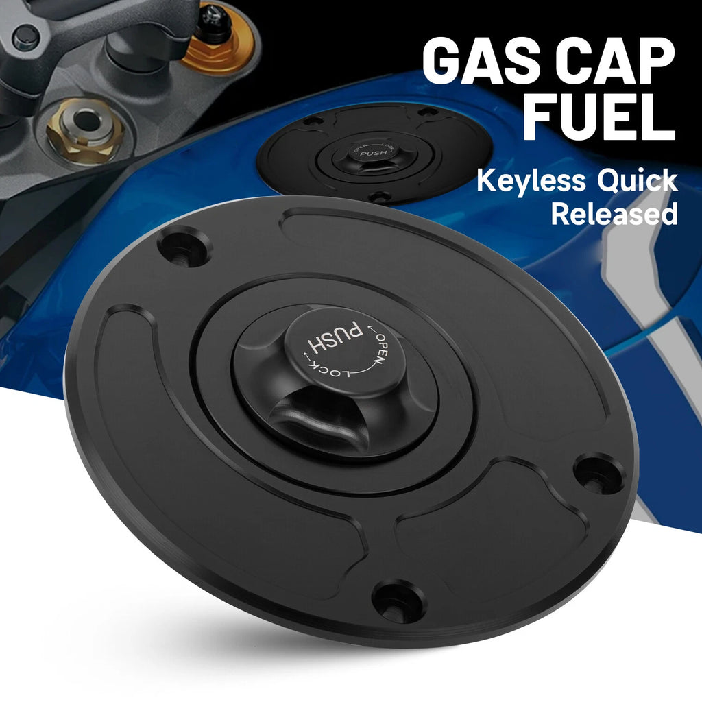 CNC Keyless Fuel Gas Tank Cap Cover for Kawasaki ZX10R ZX14 (2006–2013)