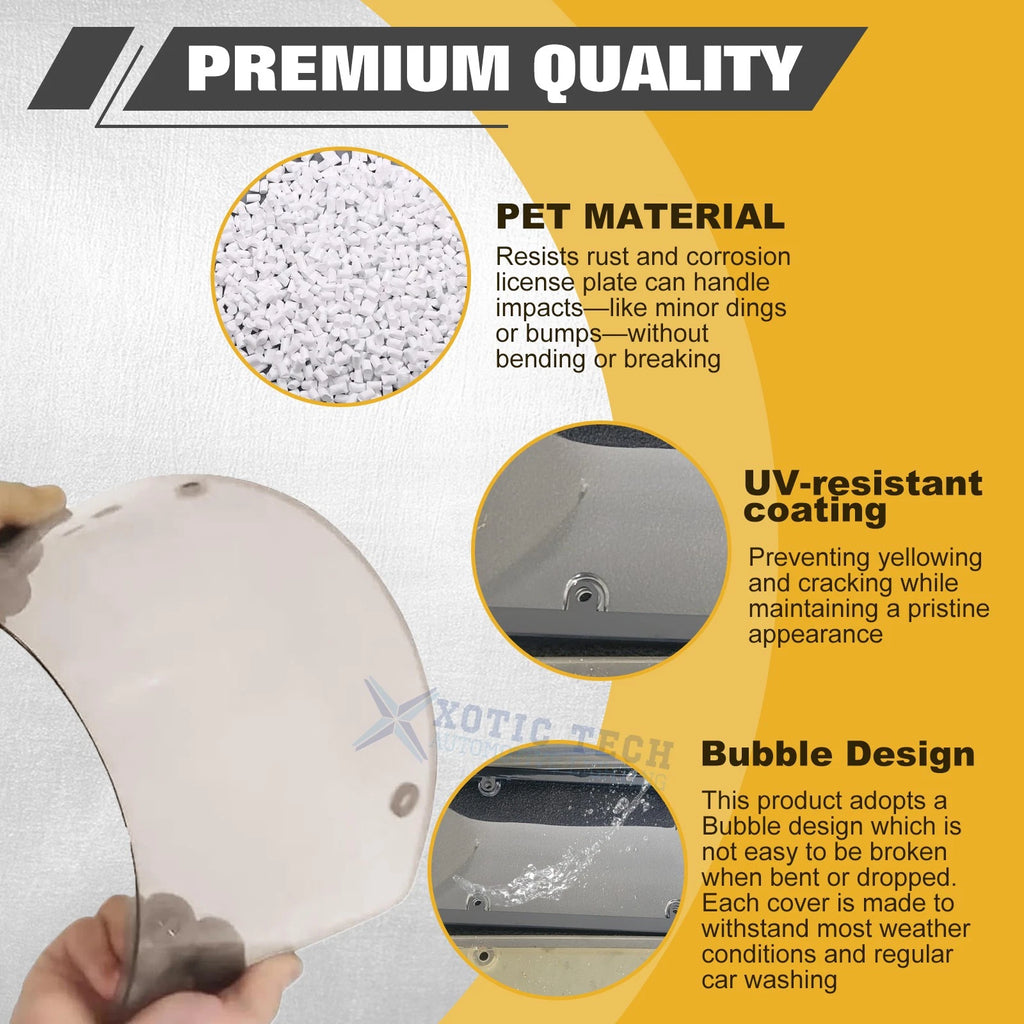 License Plate Cover Shield Holder Guard for Standard US Plates (Fit US)