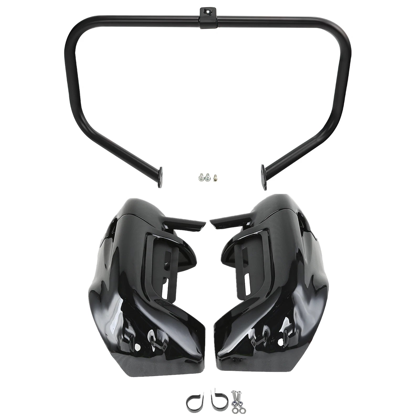 Lower Vented Fairings & Engine Crash Bar for Harley Road Glide (1997–2008)