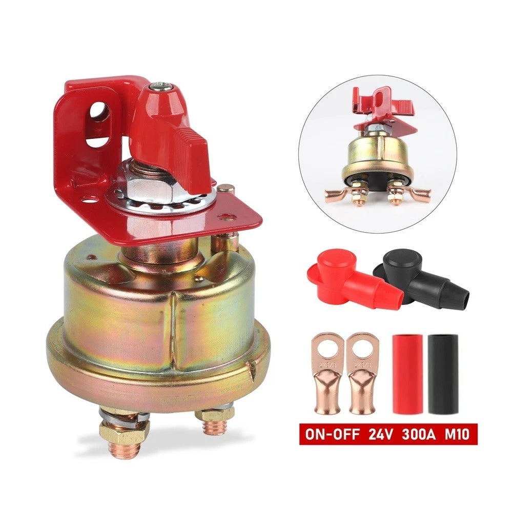 Battery Isolator Switch for Marine Application (300A, 24V, Dual 3/8in Posts)