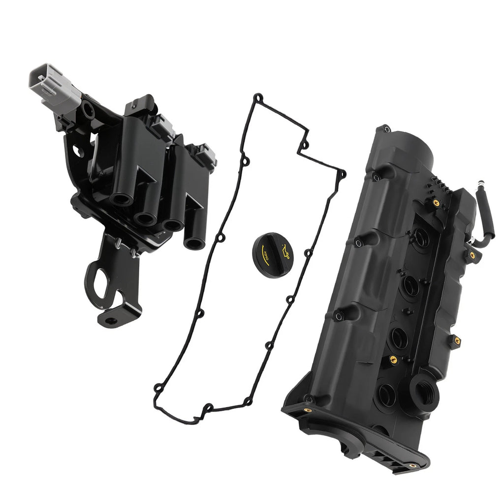 Valve Cover w/ Ignition Coil Kit for Hyundai Elantra 2.0L (2004–2006) UF419 Black