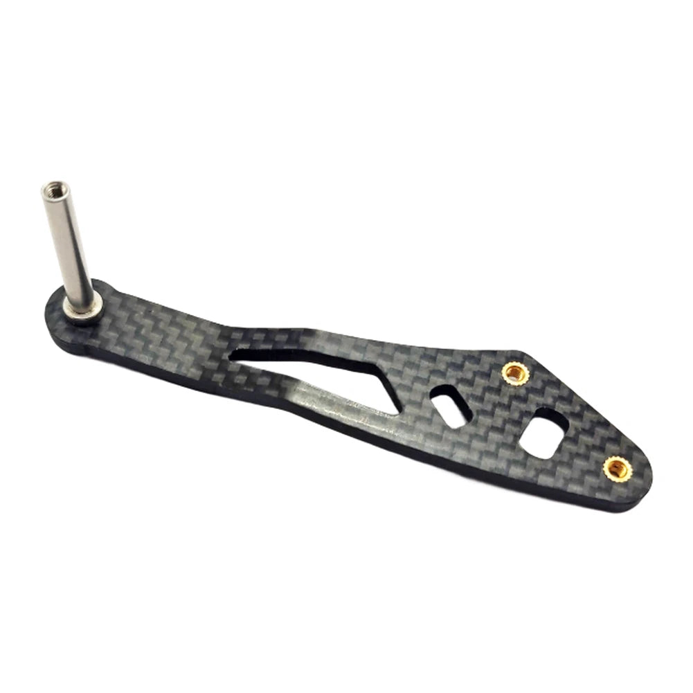 Fishing Reel Handle for DIY (Carbon Fiber, Lightweight, Dual Hole)