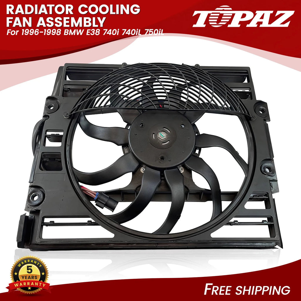 Radiator Cooling Fan Assembly for BMW E38 740i 740iL 750iL (1996–1998)