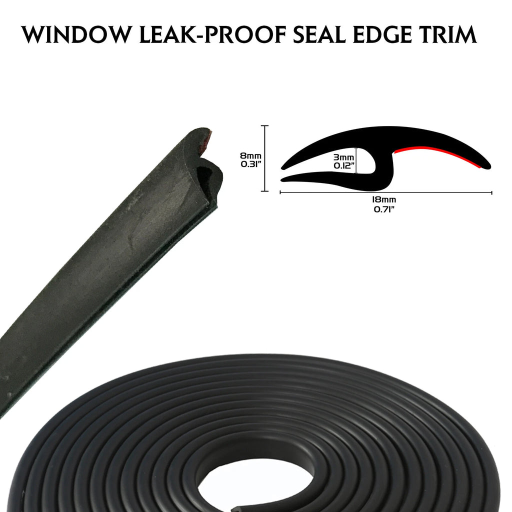 10ft Windshield Rubber Molding Seal Trim for Universal Windscreen & Windows