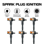 Set of 6 Ignition Coils for BMW E46 E39 X5 E36 325 330 328 525 740 M3 (1995–2005) UF300 UF354