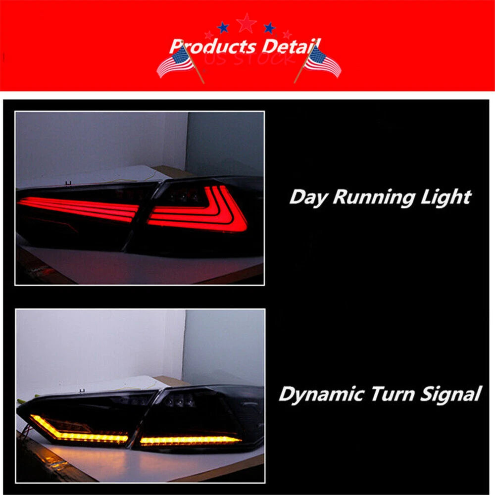 Black LED Tail Lights Assembly for Toyota Camry (2018–2020)