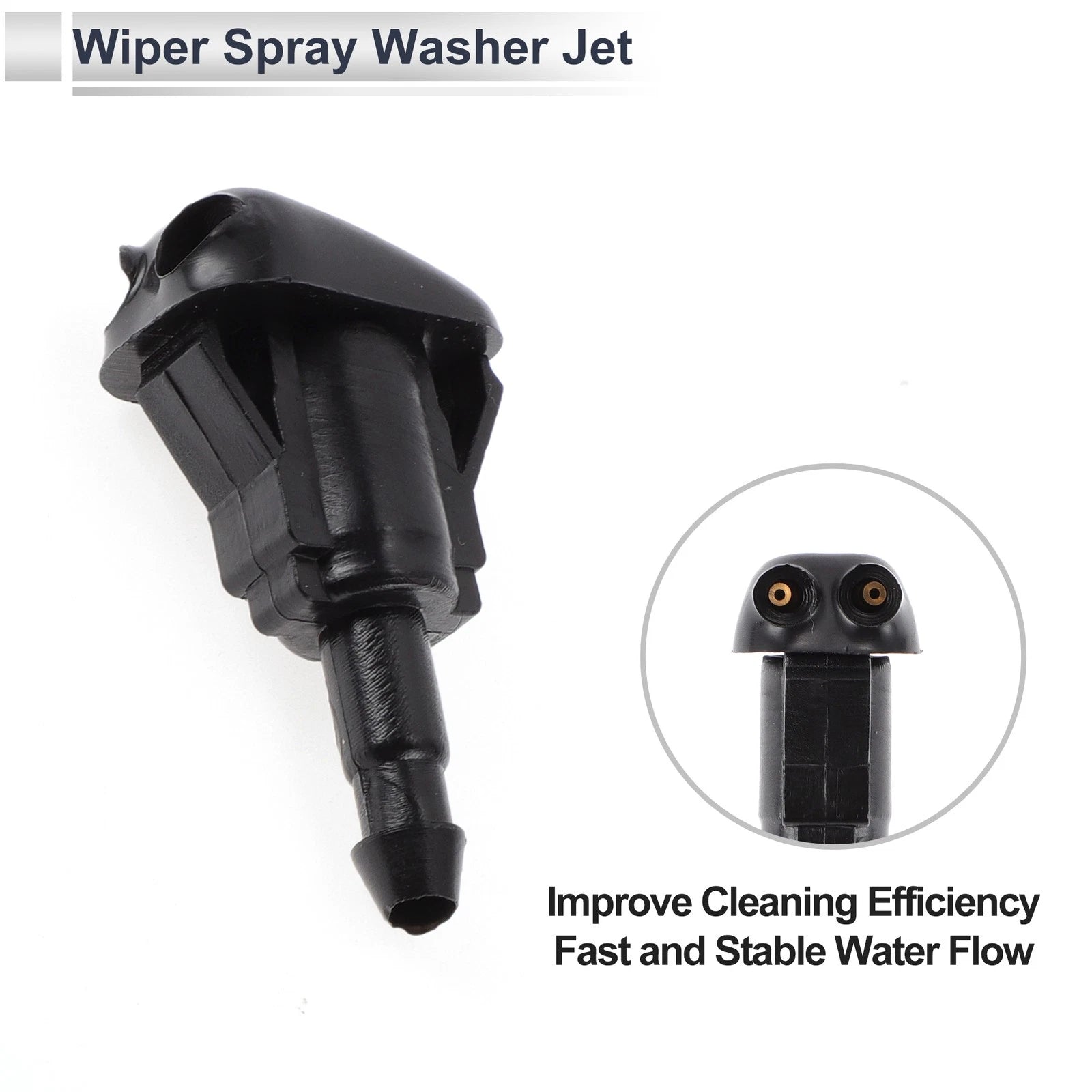 Washer Nozzle Set of 6 w/ Hose Connector for Toyota (No. 85381AA010)