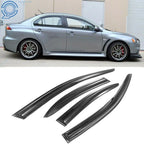 Window Vent Visors for Mitsubishi Lancer (2008–2017) Mugen Style Rain Deflector