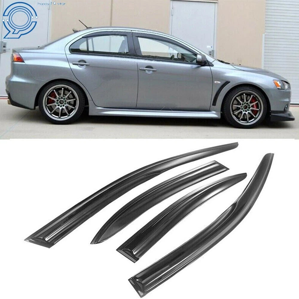 Window Vent Visors for Mitsubishi Lancer (2008–2017) Mugen Style Rain Deflector