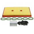 Set of 6 Spark Plugs, Manifold Gasket, Valve & Air Filter Kit for C207 W212 W166
