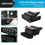12 Pin Plug Socket Connectors for Trailer Camper Caravan 4WD (Fits )