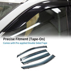 Set of 4 Window Deflectors for Toyota RAV4 (2013–2018) Black Vent Visors