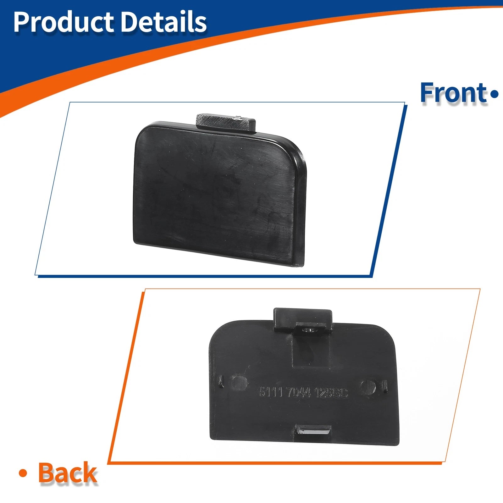 Tow Hook Cover for BMW 3 E46 (2001–2005) No. 51117044125 Unpainted
