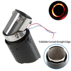 LED Muffler Tip Tail Pipe for Universal Cars - Carbon Fiber Curved