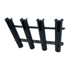 4X Boat Fishing Rod Holder for Marine Accessory (475 x 305mm) Black Plastic