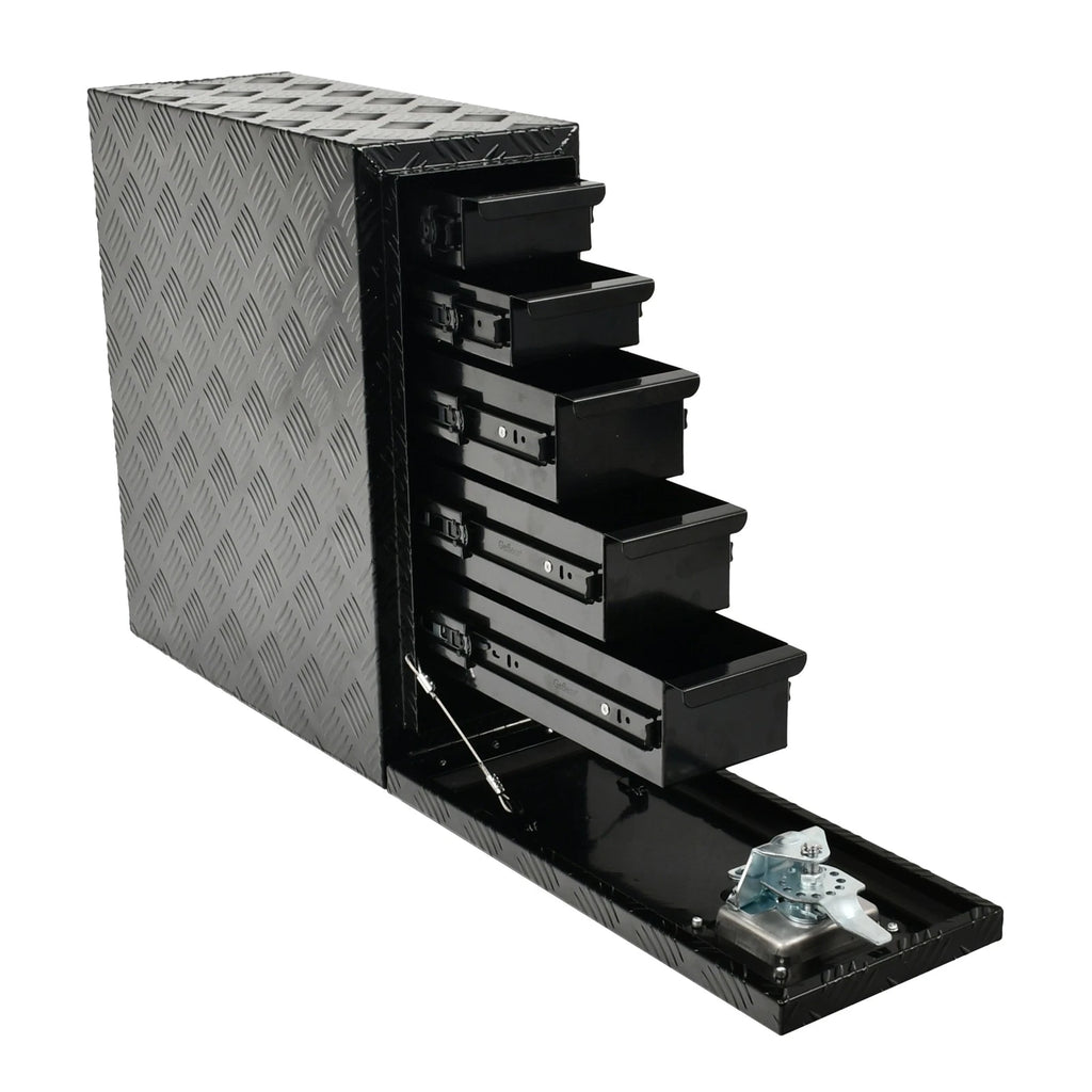 18 Inch Heavy Wall Aluminum Tool Box for Truck Bed with 5 Drawers