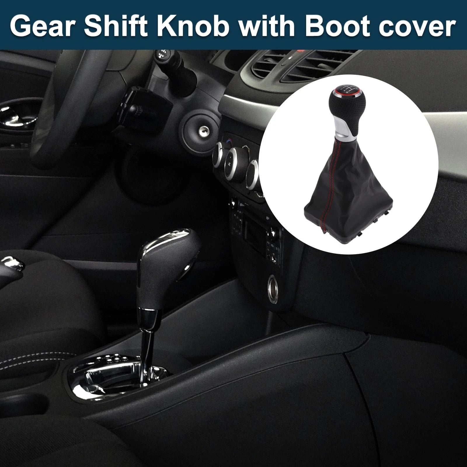 6 Speed Gear Shift Knob w/ Cover No. 4F0863278 for Audi A6 (2005–2011)