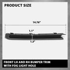Bumper Trim for Volkswagen Jetta (2015–2018) with Fog Light Hole