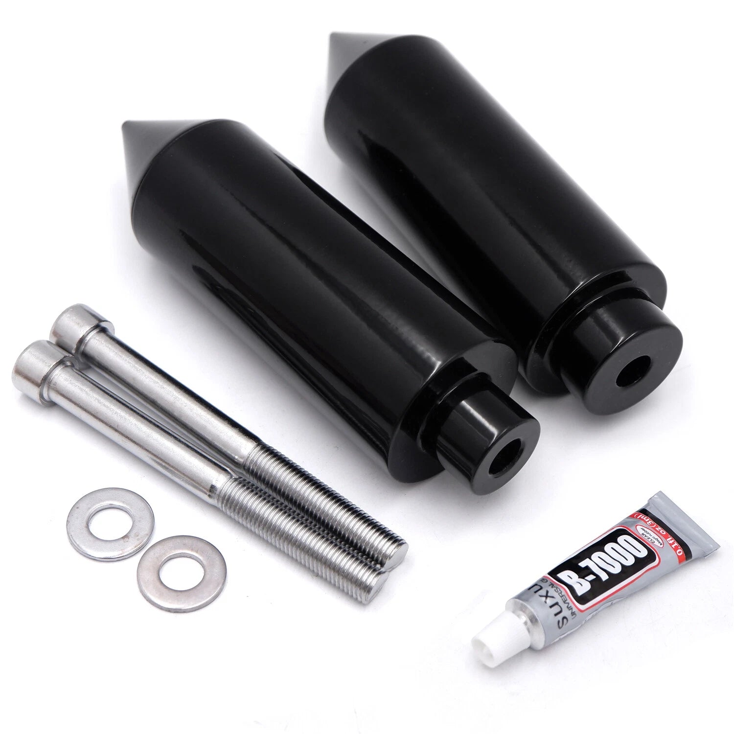 Black Extended Spike Frame Slider Crash Protector for Honda CBR 600 (1996–2007)