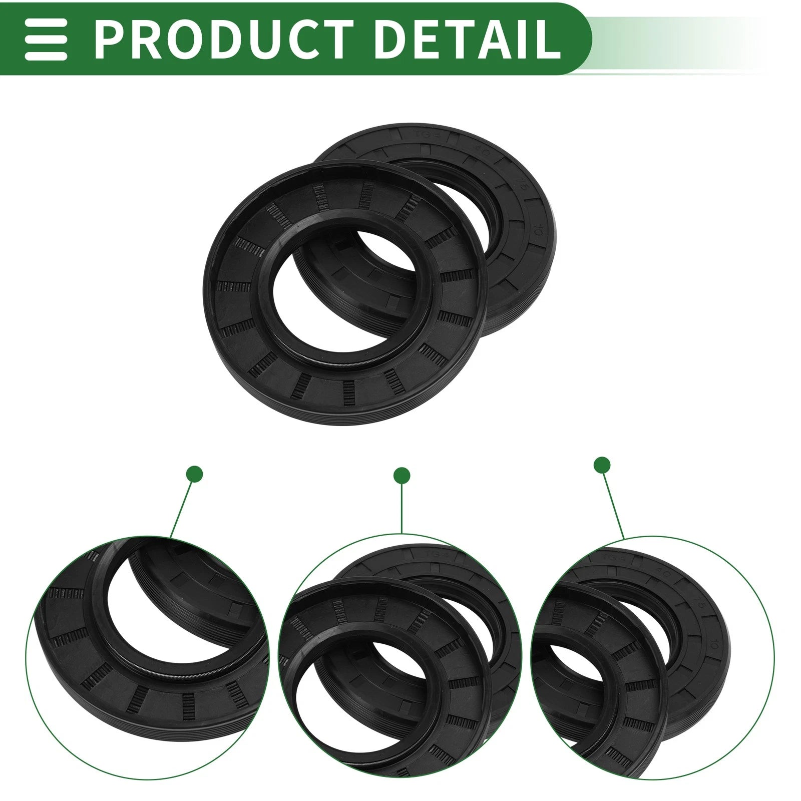 Oil Seal for Various Models (40x75x10mm, NBR Rubber, High Pressure)