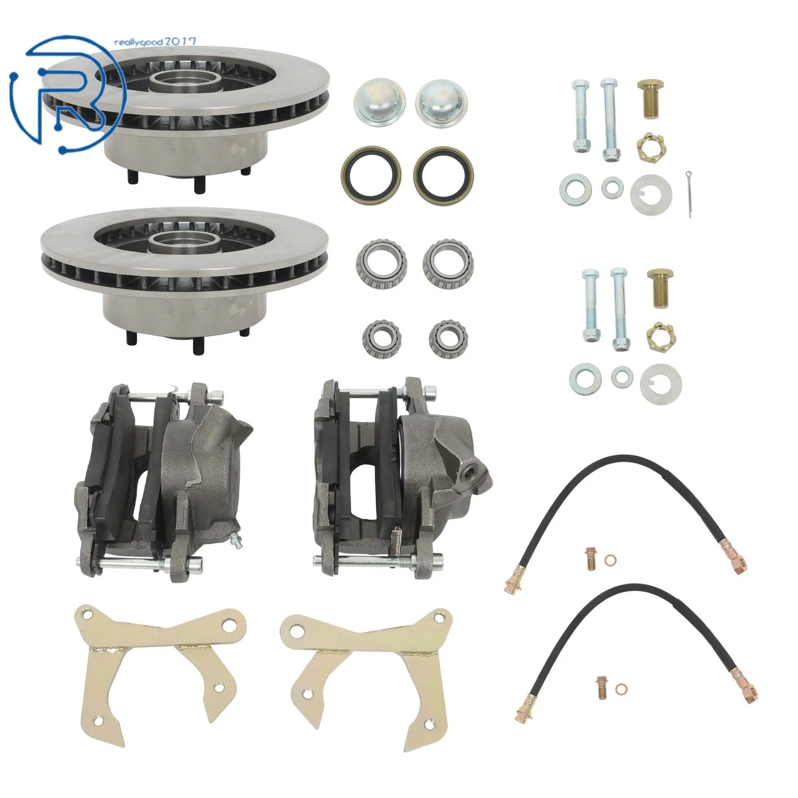 Brake Disc Rotor Kit with Calipers for Chevrolet 1955-1957