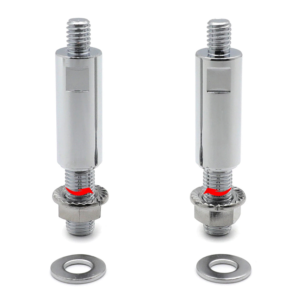 Chrome 1-1/2" Raised Mirror Adapters for Yamaha Ducati Scrambler (2015–2023)