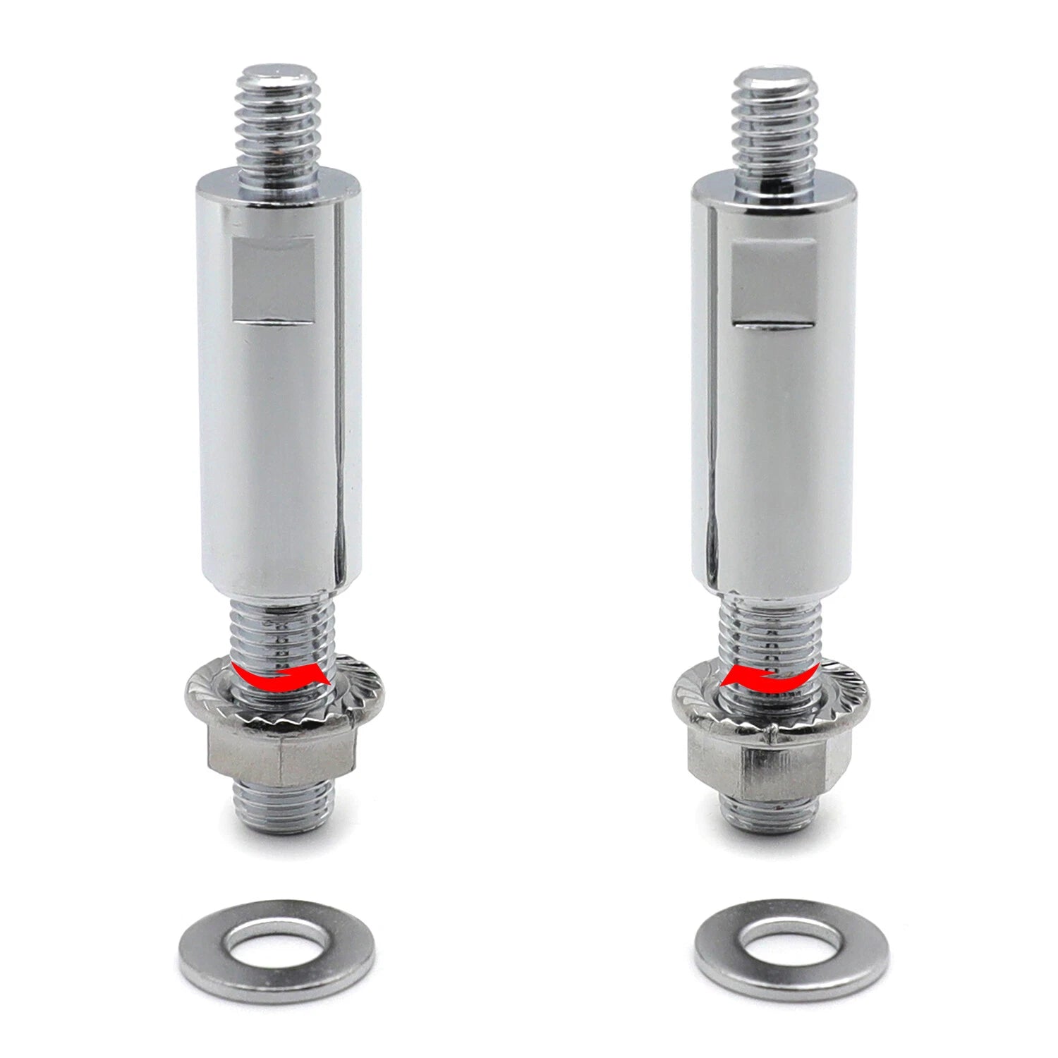 Chrome 1-1/2" Raised Mirror Adapters for Yamaha Ducati Scrambler (2015–2023)