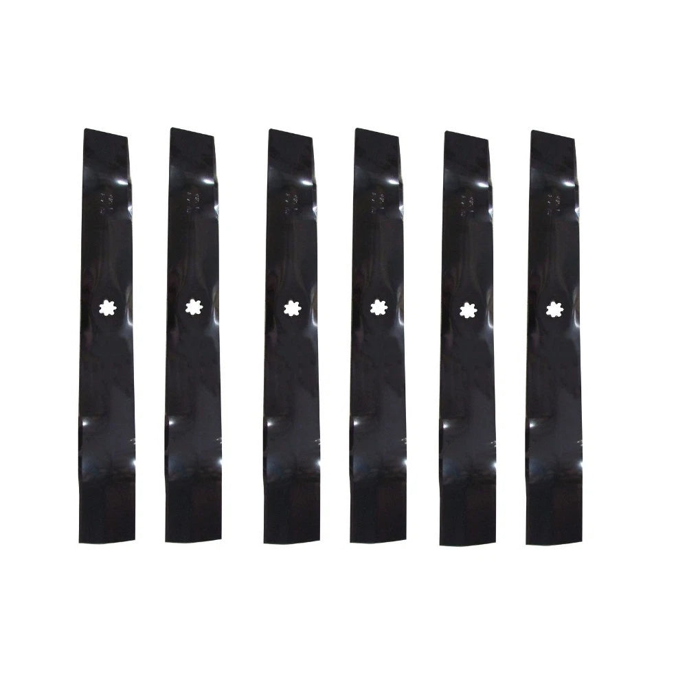 Set of 6 Mower Deck Blades for John Deere D100, D110, D120 (AM137333)