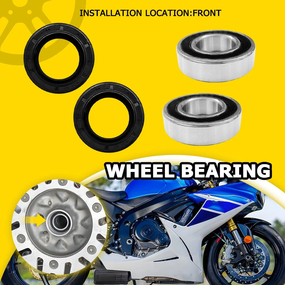 Wheel Bearing Seal Kit for Suzuki GSXR750, GSX-S1000, Yamaha YZF-R6, YZF1000