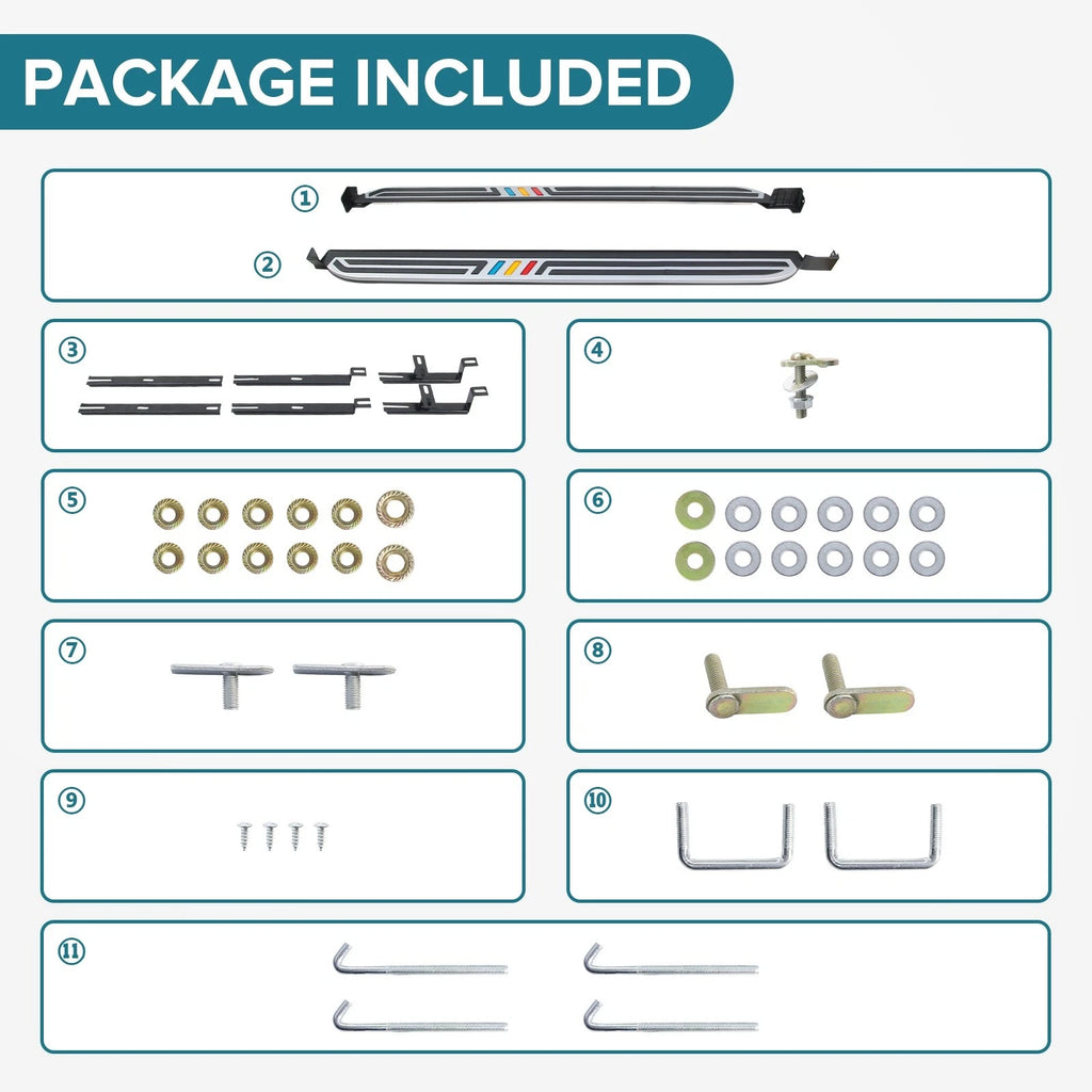Running Boards Side Steps for Chevy Equinox (2018–2025)