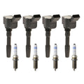 Set of 4 Ignition Coils & Bosch Platinum Spark Plugs for A3 A4 Golf Jetta