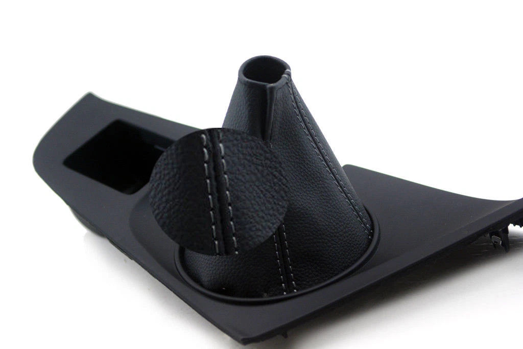 Manual Shift Boot for Toyota Supra (1993–1998) Gray Stitch Leather Synthetic