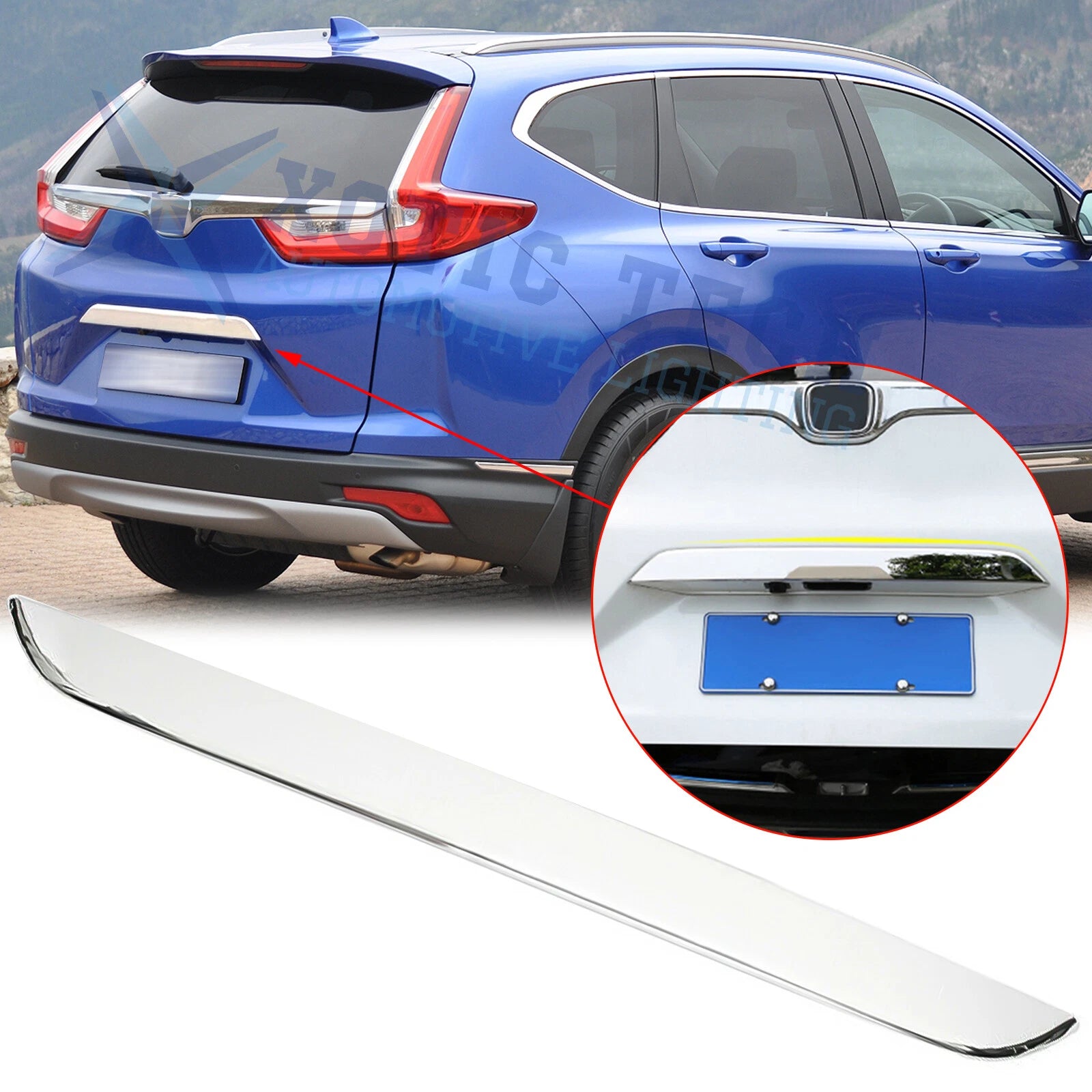 Chrome Stainless Trunk Tailgate Handle Trim for Honda CR-V (2017–2022)