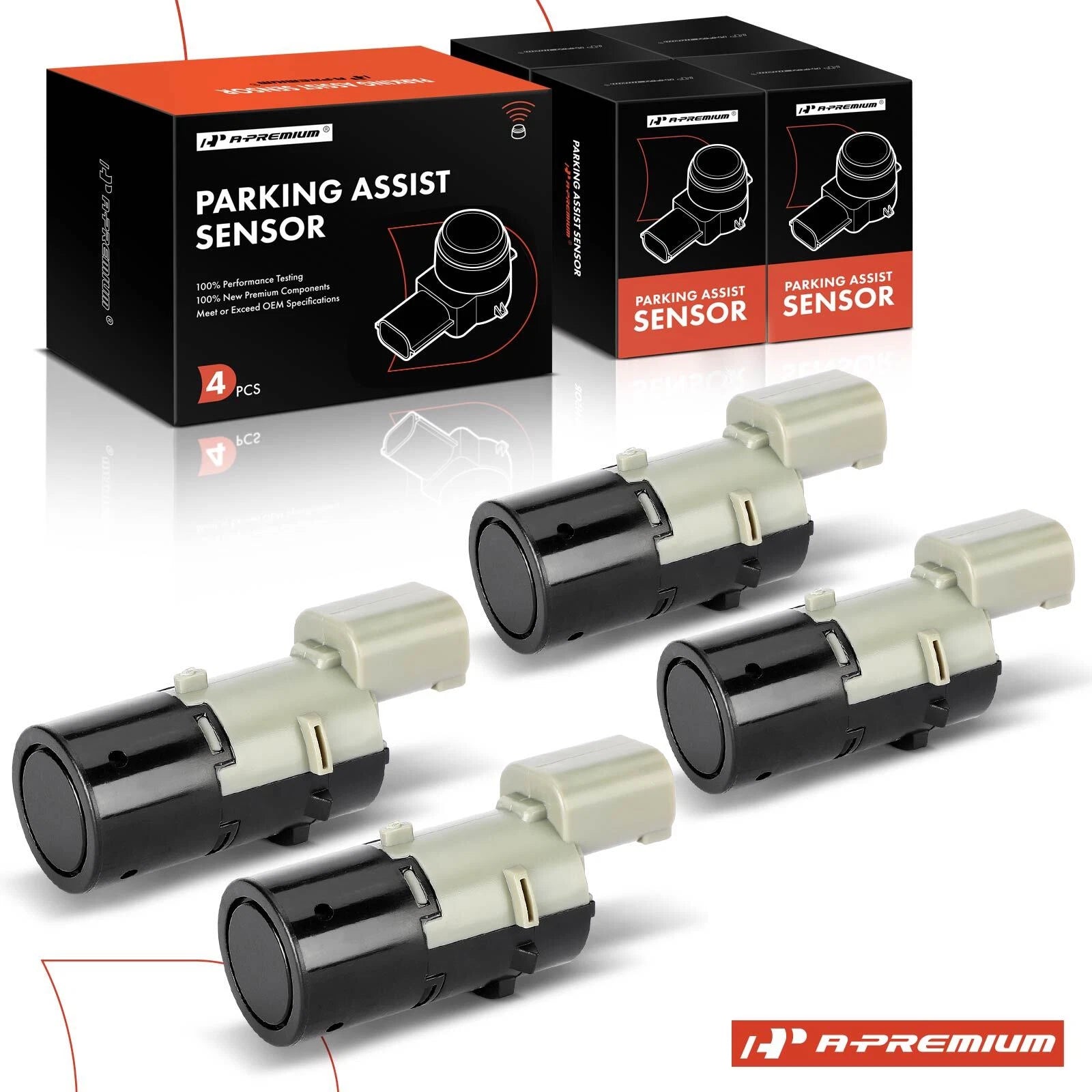 Set of 4 Parking Reverse Assist Sensors for BMW 525i 2004–2007