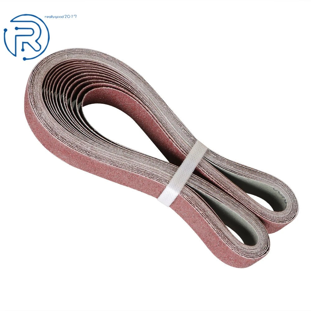 Set of 12 Sanding Belts 1" × 42" 60 80 120 150 240 400 Grit Aluminum Oxide