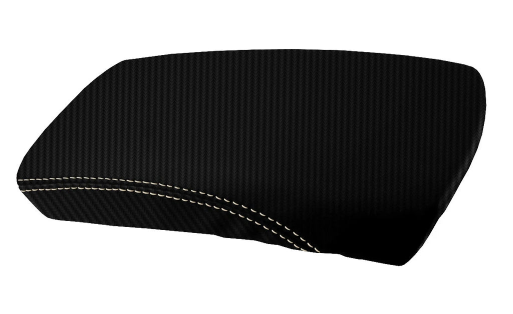 Console Lid Armrest Cover for Nissan Rogue (2014–2016) Carbon Fiber