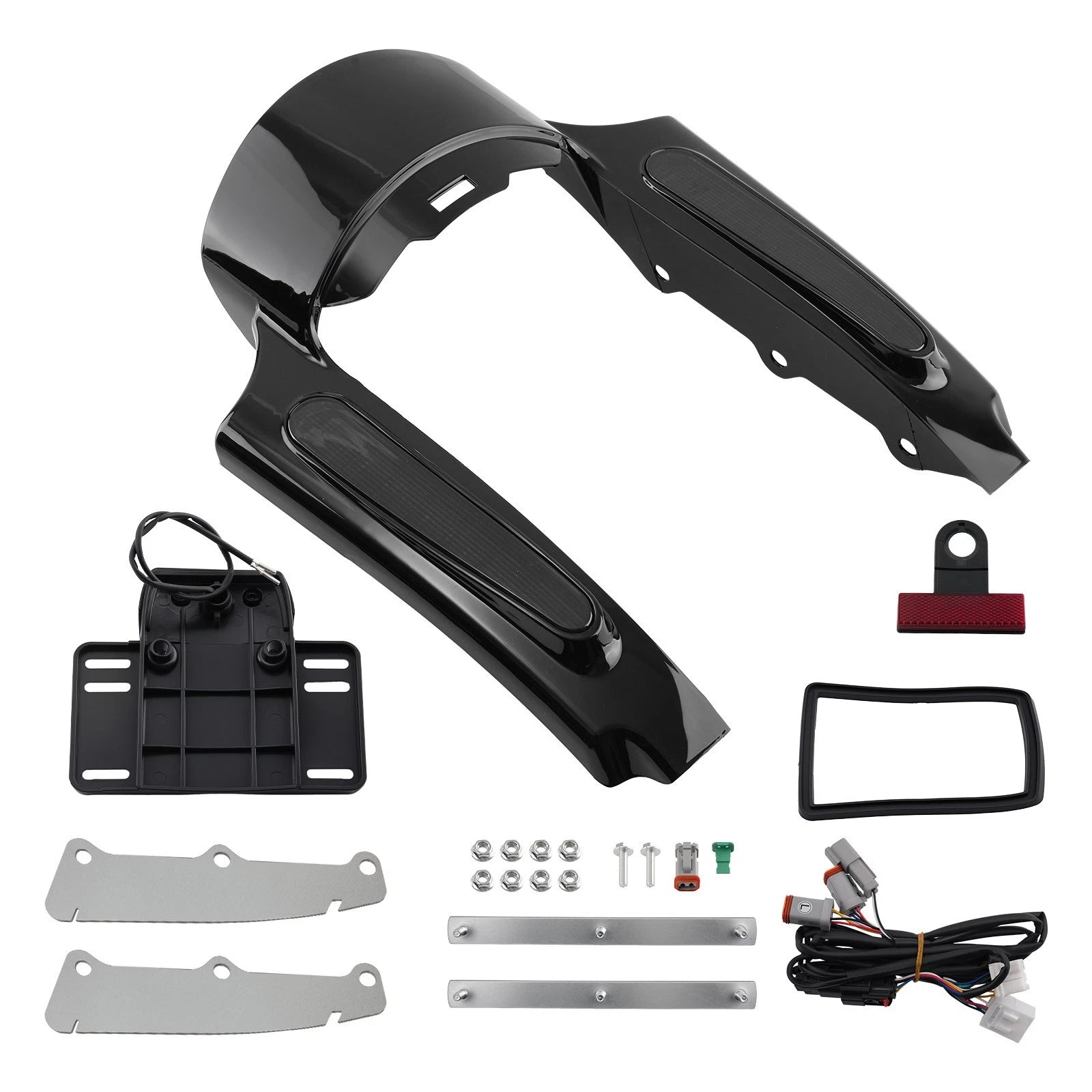 Black ABS Mud Flaps for Harley Street Glide/Electra Glide (2009–2013)