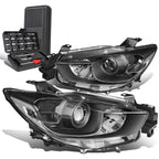 Pair of Projector Headlights for Mazda CX-5 (2013–2016) - Black/Clear