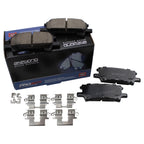 Set of 4 Akebono ProACT Rear Ceramic Disc Brake Pads for RX330 RX350 RX400h (2004–2009)