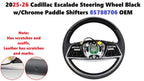 Steering Wheel for Cadillac Escalade (2025–2026) Black w/Chrome Paddle Shifters 85788706
