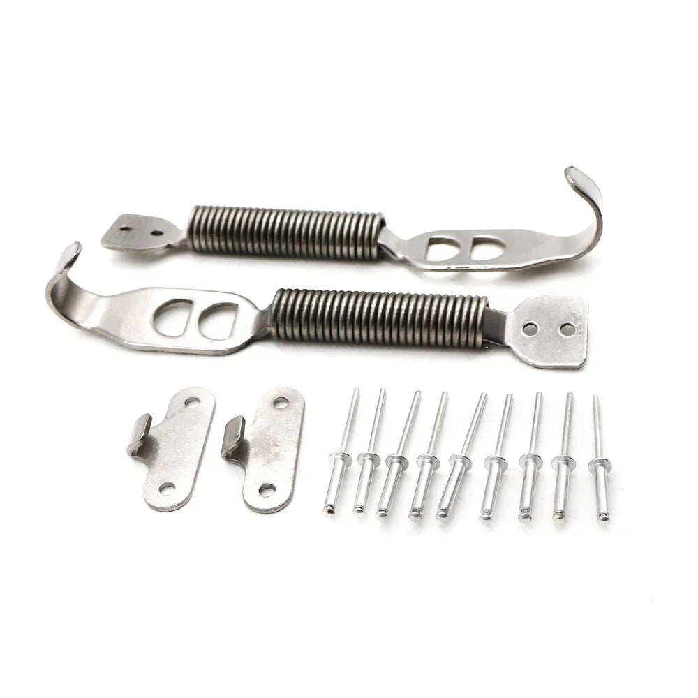 Aluminum Alloy Bonnet Hook Pin Lock Latch Fastener for Car (Silver)