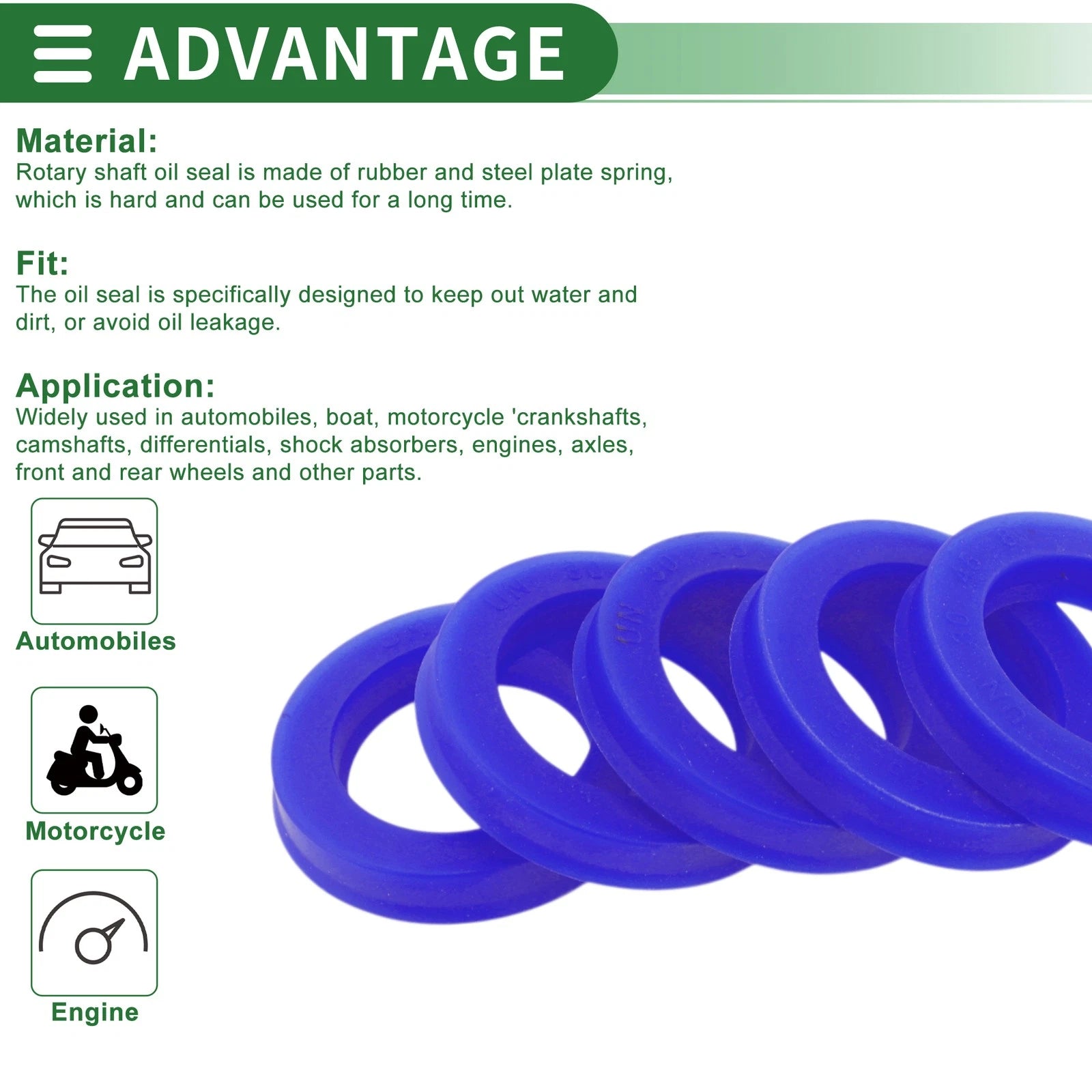 5X Oil Seal Rotary Shaft Seal 30x45x8mm High Pressure for Various Models