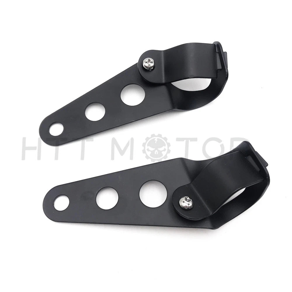 Headlight Fork Clamp Mounting Brackets for Motorcycles (28mm-38mm Tubes)