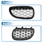 1 x Front Hood Bumper Grille Grill Diamond Star for BMW 5 Series (2004 - 2009)