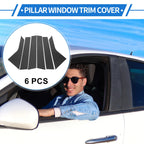 Set of 6 Door Pillar Window Trim for Hyundai Tucson (2021–2023) Carbon Fiber
