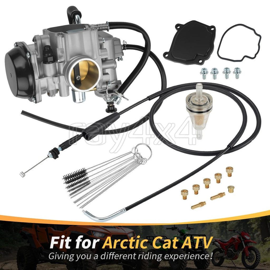 Carburetor Assy & Throttle Cable for Arctic Cat 500 400 (1998–2001) #0470-361 #0470-362