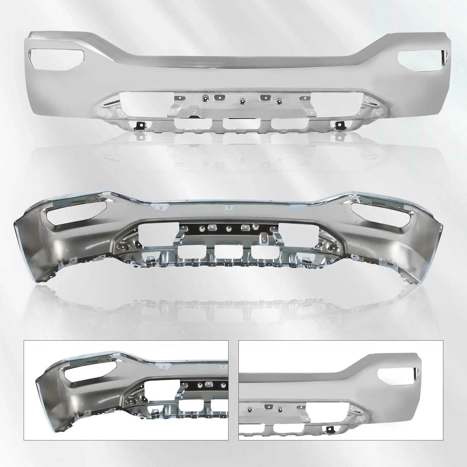 Chrome Steel Front Bumper Face Bar for GMC Sierra 1500 (2016–2018)
