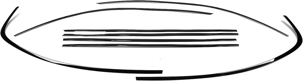 Set of 4 Window Sill Molding Trim Strips Gloss Black for BMW 3 Series E90 (2006–2012)